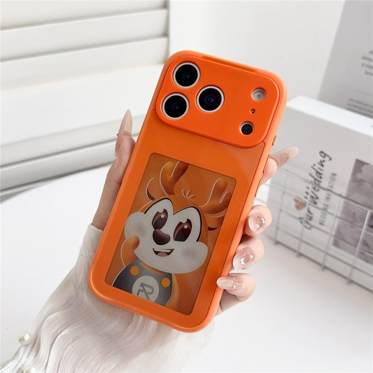 Калъф за Apple iPhone 17 Pro, OEM, Персонализиран E-Ink дисплей, Оранжев