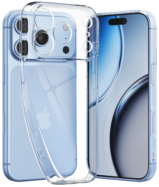 Калъф за Apple iPhone 18 Pro / 17 Pro, Tech-Protect, Flexair с протектор за екран, прозрачен