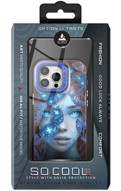 Case for Apple iPhone 17 Pro, LUXO So CooL, ArcadiA Butterfly Girl, Multicolor