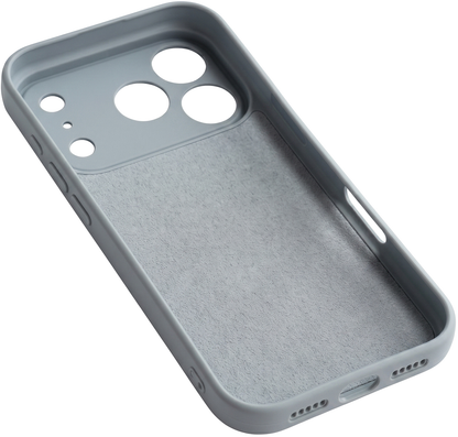 Калъф за Apple iPhone 17 Pro, OEM, силикон, сив