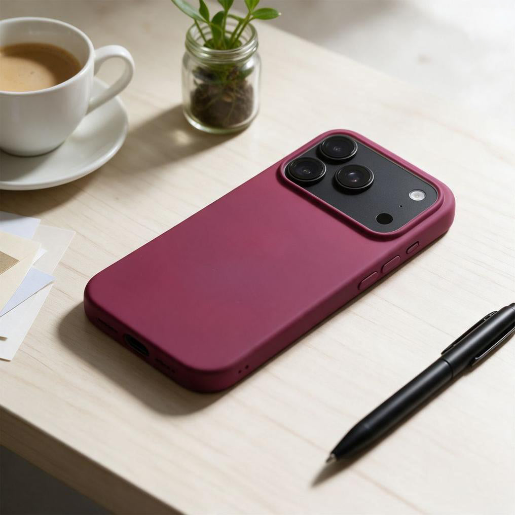 Калъф за Apple iPhone 18 Pro Max / 17 Pro Max, OEM, силиконов, бордо