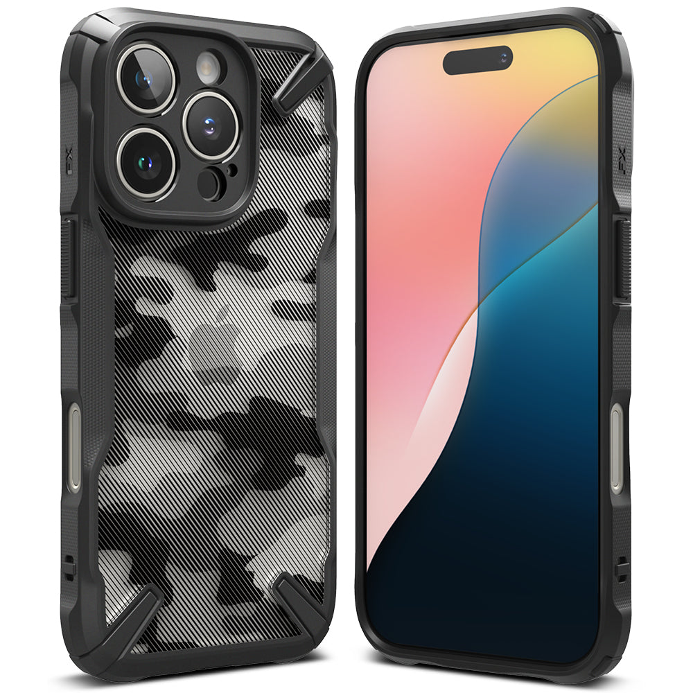 Калъф за Apple iPhone 16 Pro, Ringke, Fusion X Camo, черен 