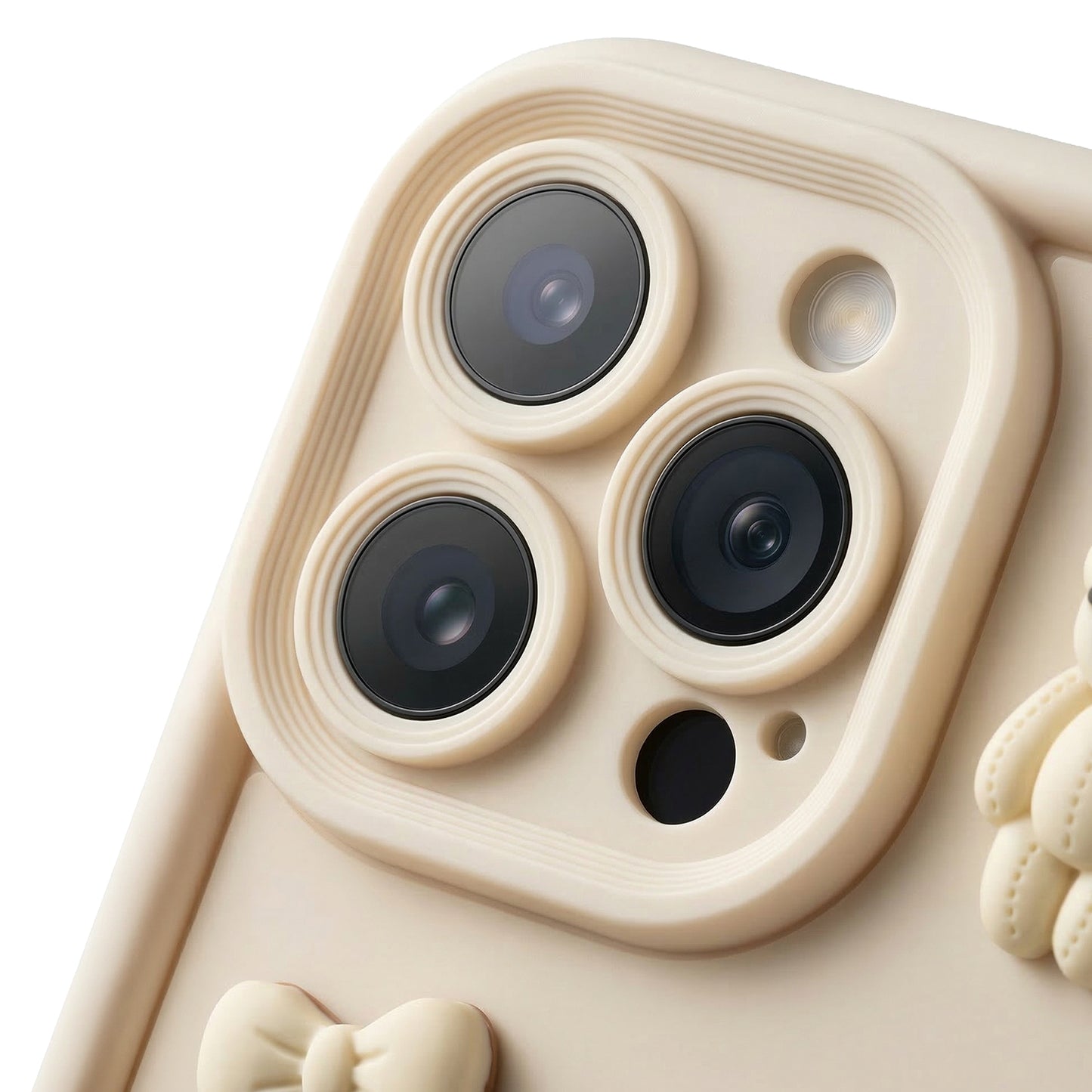 Case for Apple iPhone 17, OEM, Ultra Trendy 3D Bear, Beige