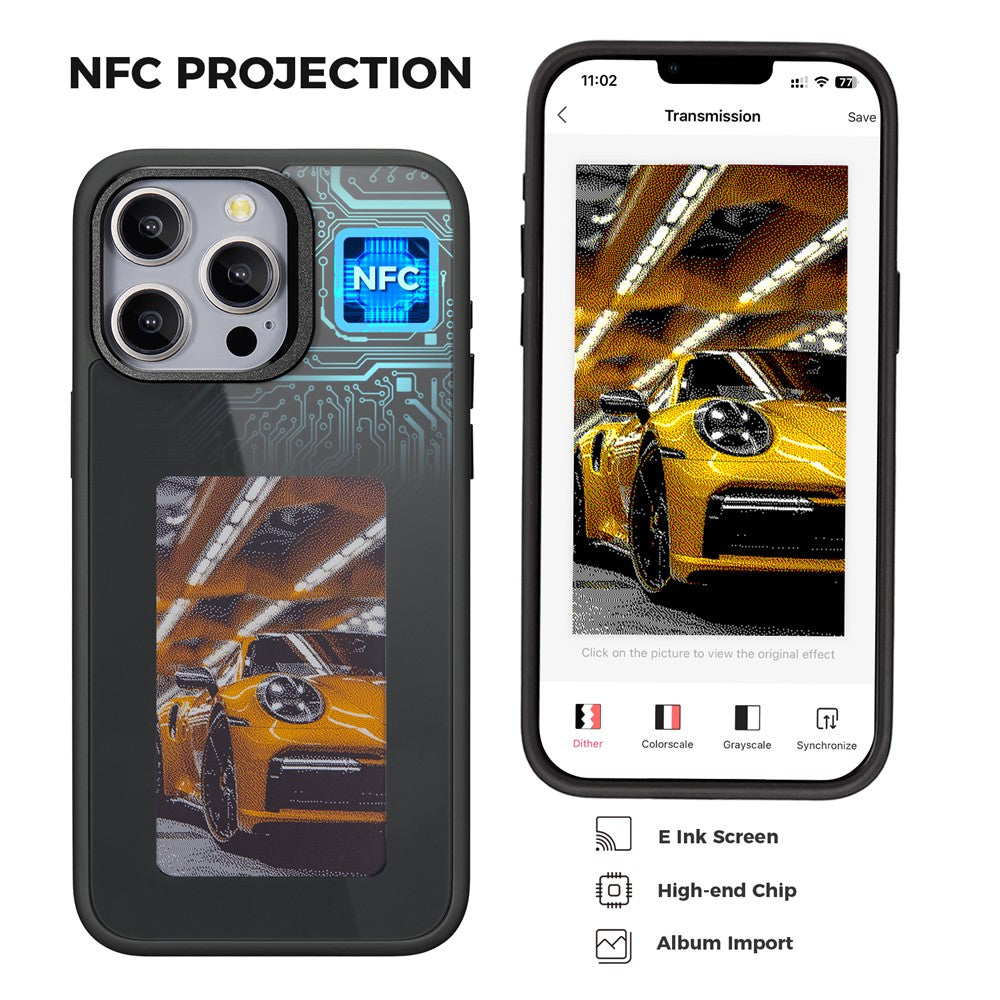 Case for Apple iPhone 14 Pro Max, OEM, Customized E-Ink Display, Black