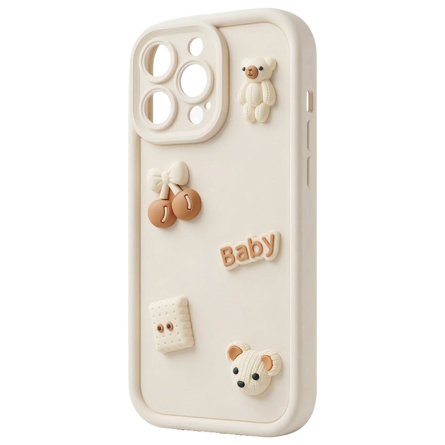 Калъф за Apple iPhone 11, OEM, Ultra Trendy 3D Bear, Бежов