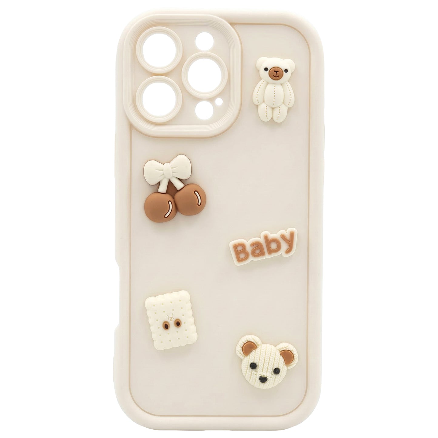 Калъф за Apple iPhone 11, OEM, Ultra Trendy 3D Bear, Бежов