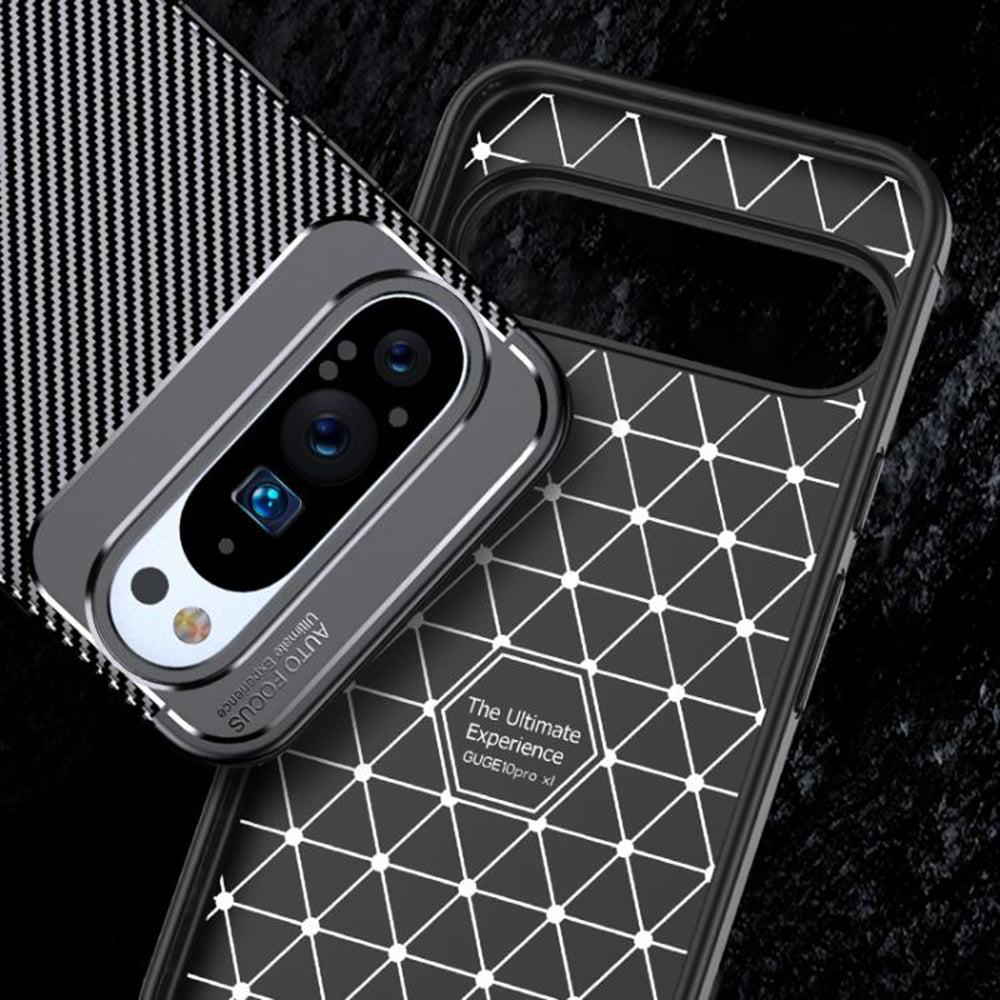 Калъф за Google Pixel 10 Pro / 10, Techsuit, CarbonFiber, Черен