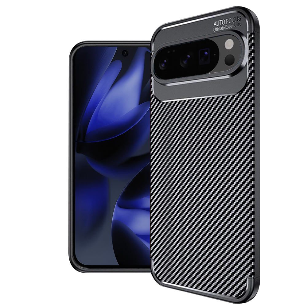 Калъф за Google Pixel 10 Pro XL, Techsuit, CarbonFiber, Черен
