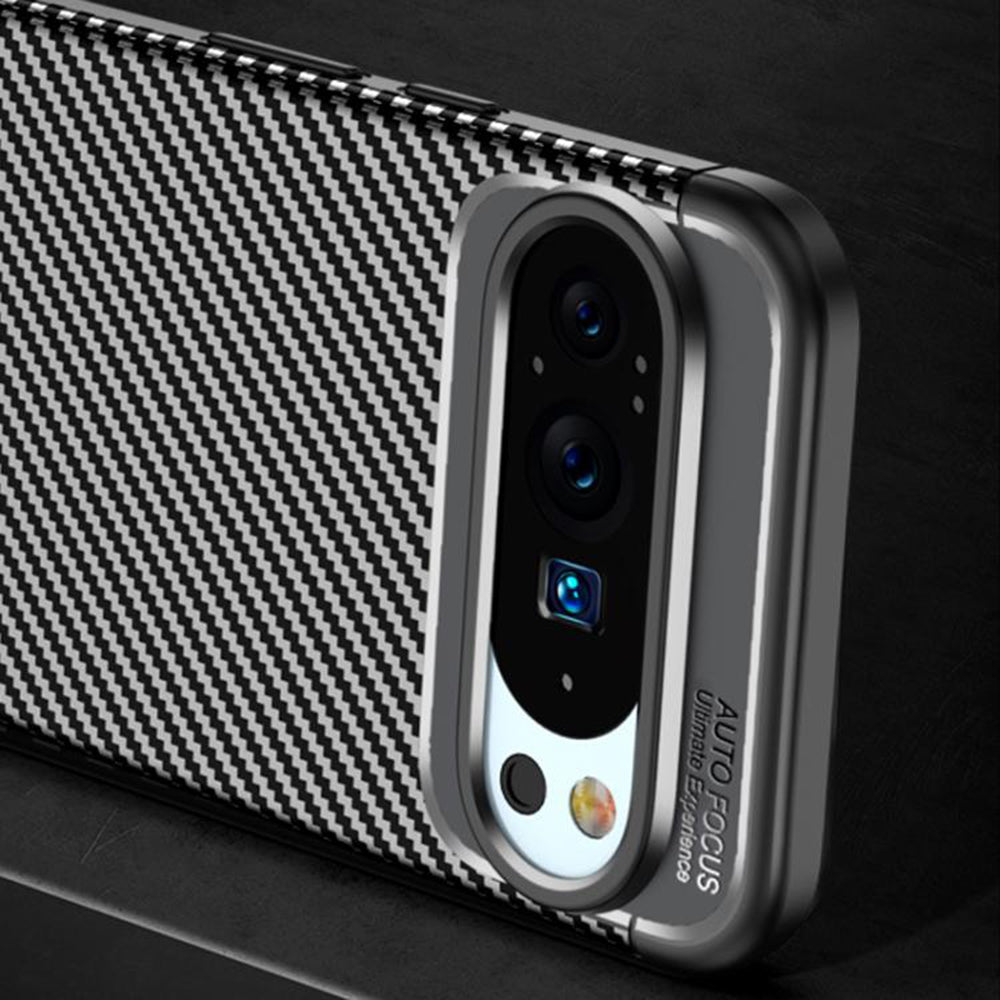 Калъф за Google Pixel 10 Pro XL, Techsuit, CarbonFiber, Черен