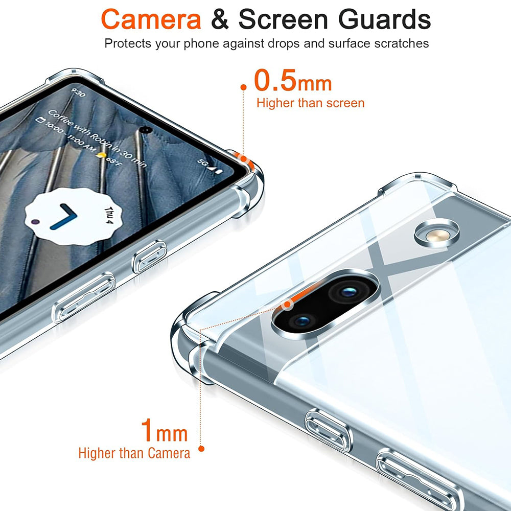 Калъф за Google Pixel 7a, Techsuit, Shockproof Clear, Прозрачен