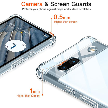 Калъф за Google Pixel 7a, Techsuit, Shockproof Clear, Прозрачен