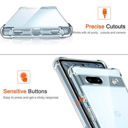 Калъф за Google Pixel 7a, Techsuit, Shockproof Clear, Прозрачен