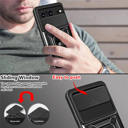 Калъф за Google Pixel 8, Techsuit, CamShield, Черен