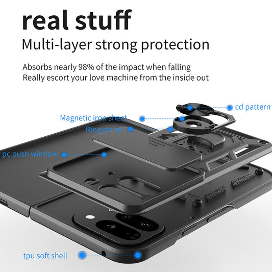 Калъф за Google Pixel 9 Pro Fold, Techsuit, CamShield, Розов