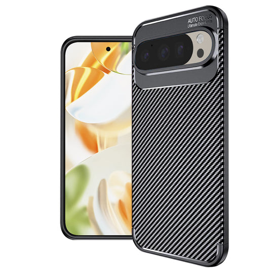 Калъф за Google Pixel 9 Pro, Techsuit, CarbonFiber, Черен