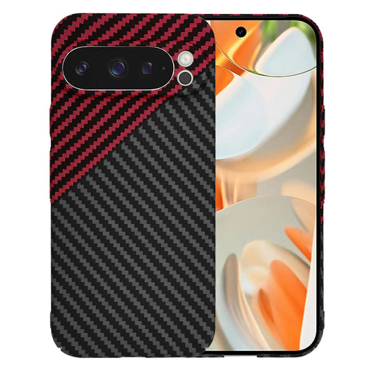 Калъф за Google Pixel 9 Pro, Techsuit, Carbonite FiberShell, Черно Червен