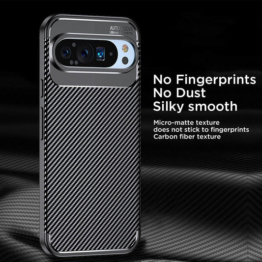 Калъф за Google Pixel 9 Pro XL, Techsuit, CarbonFiber, Черен