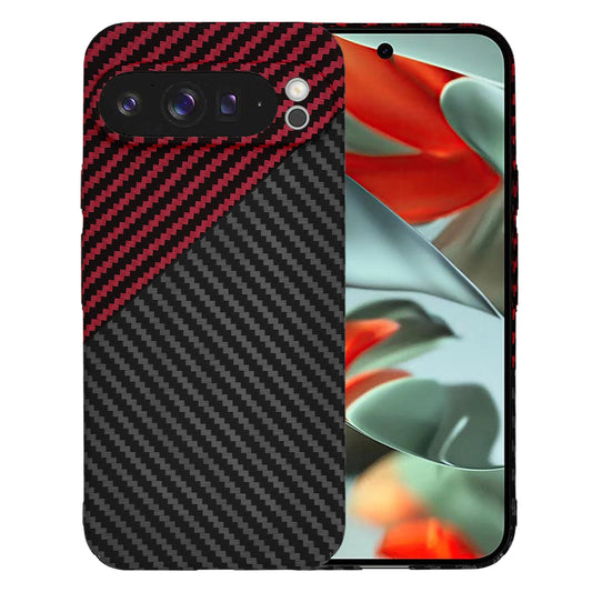 Калъф за Google Pixel 9 Pro XL, Techsuit, Carbonite FiberShell, Черно Червен