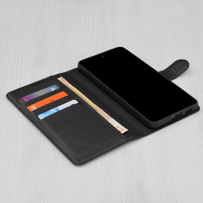 Case for Google Pixel 9 Pro XL, Techsuit, Leather Folio, Black