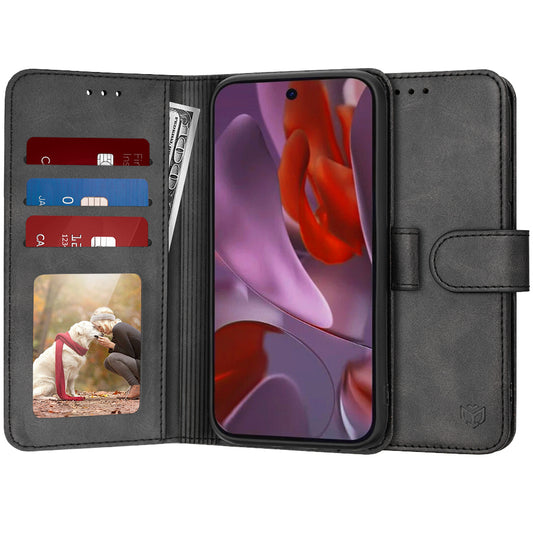 Калъф за Google Pixel 9a, Techsuit, Diary Book, Черен