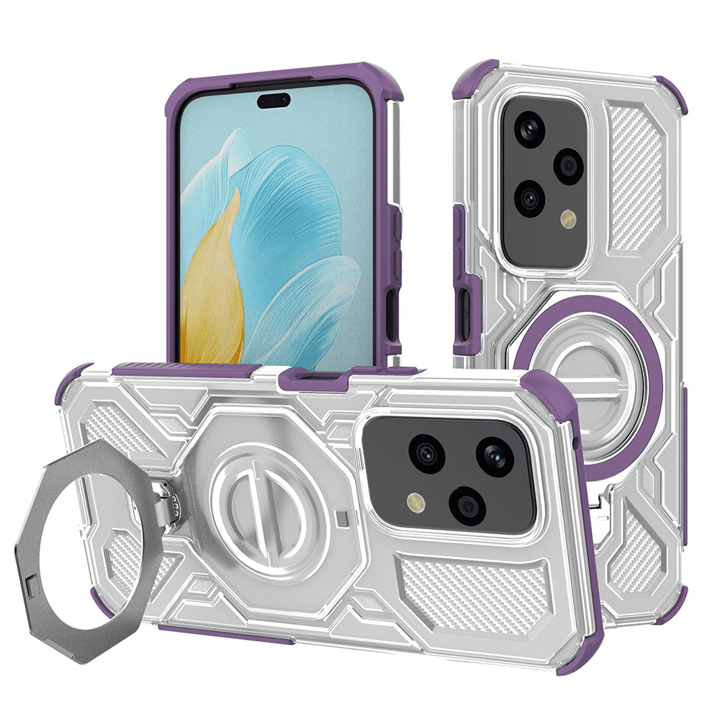 Калъф за Honor 200 Lite, Techsuit, Carbon Shield Pro, лилав