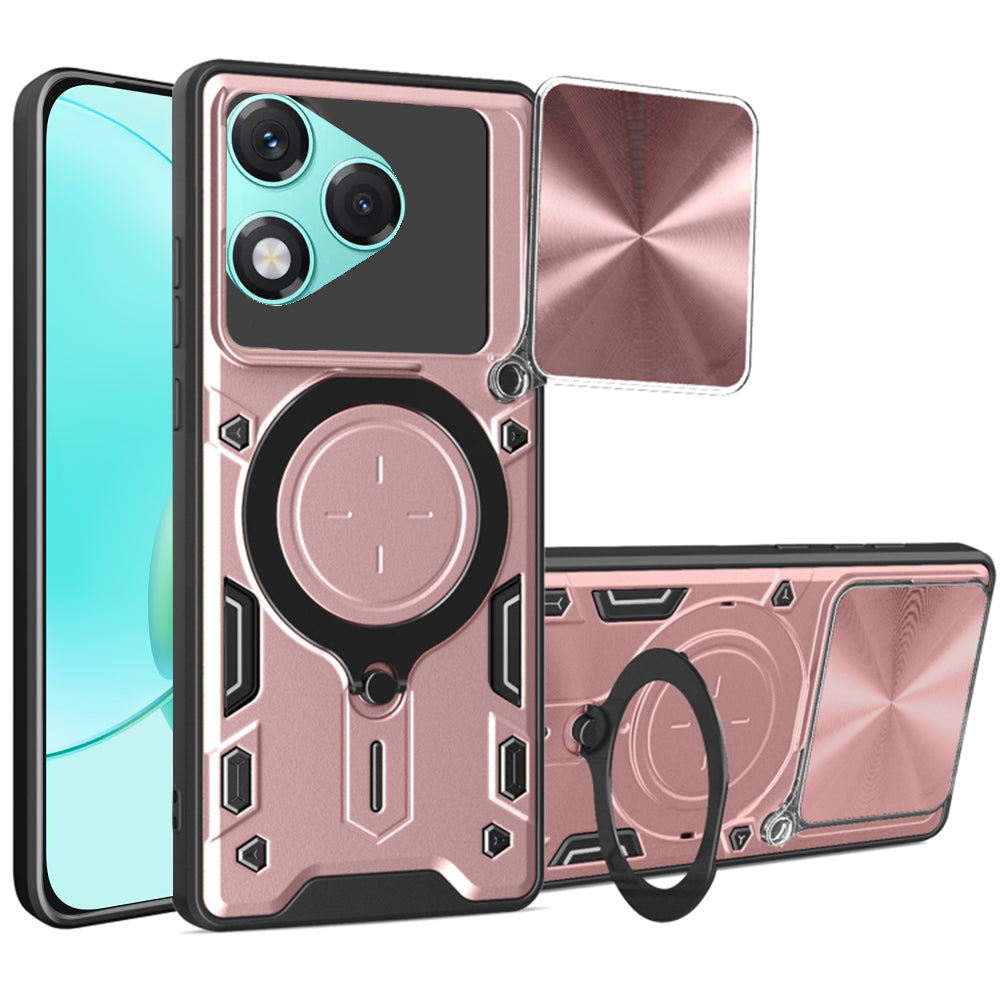 Калъф за Honor 400 Lite, Techsuit, CamGuard Pro, Розово злато