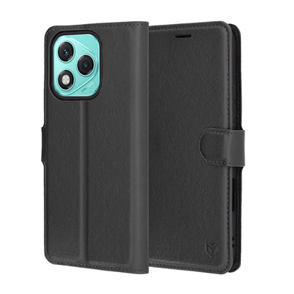 Case for Honor 400 Lite, Techsuit, Leather Folio, Black