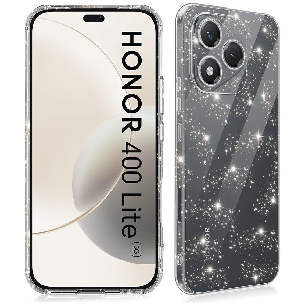 Калъф за Honor 400 Lite, Techsuit, SparkleSkin, Прозрачен