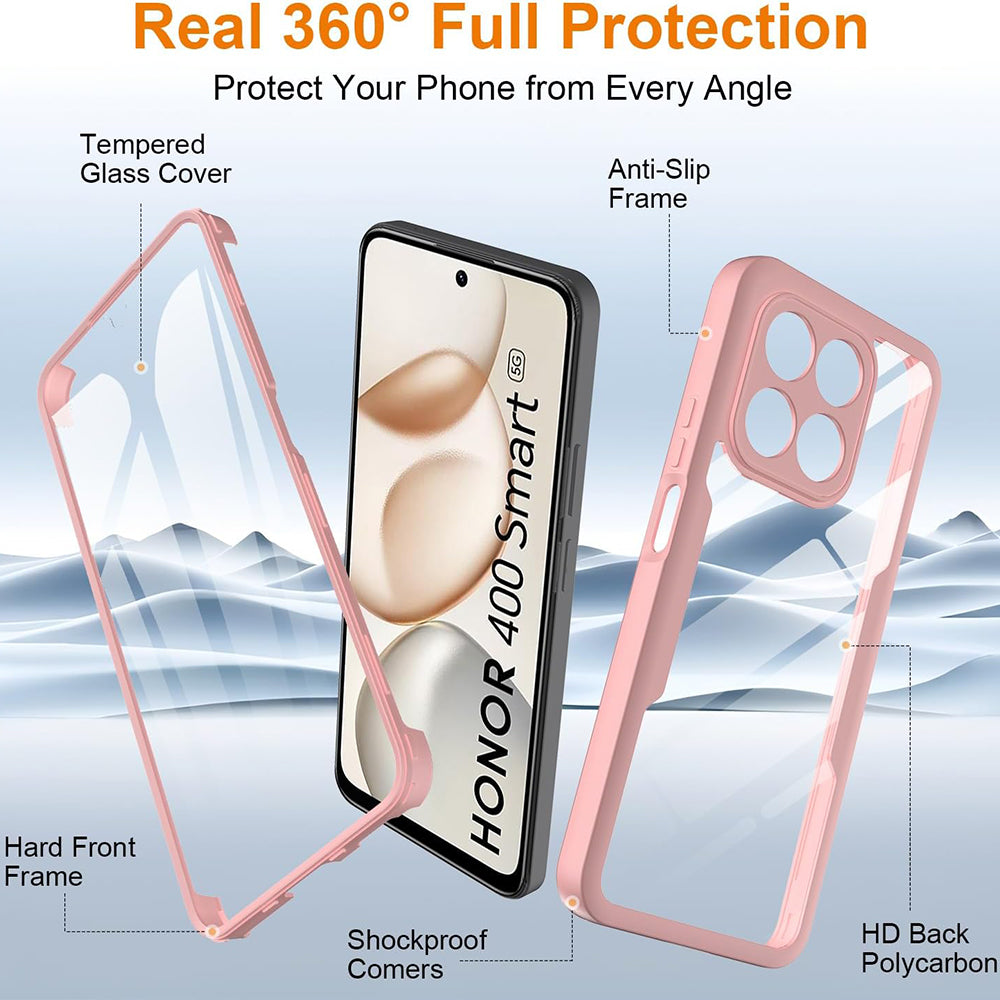 Калъф за Honor 400 Smart 4G / X7d 4G / 400 Smart 5G, Techsuit, ColorVerse 360, Розов