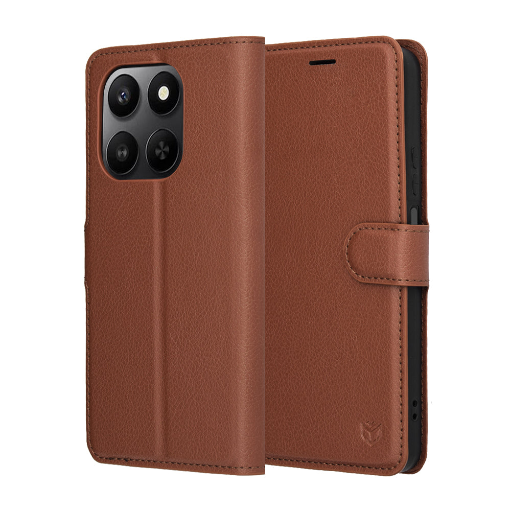 Калъф за Honor 400 Smart 4G / X7d 4G / 400 Smart 5G, Techsuit, Leather Folio, Кафяв