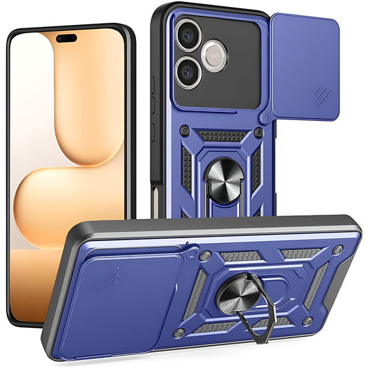Калъф за Honor 600 Lite, Techsuit, CamShield, Син