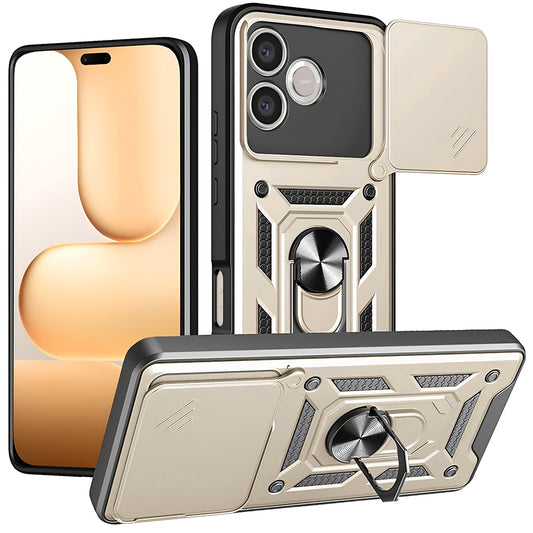 Калъф за Honor 600 Lite, Techsuit, CamShield, Златист