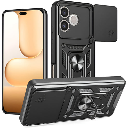 Калъф за Honor 600 Lite, Techsuit, CamShield, Черен