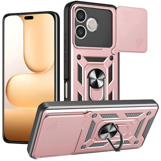 Калъф за Honor 600 Lite, Techsuit, CamShield, Розово Злато