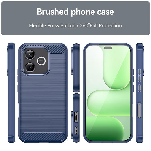 Калъф за Honor 600 Lite, Techsuit, Carbon, Син