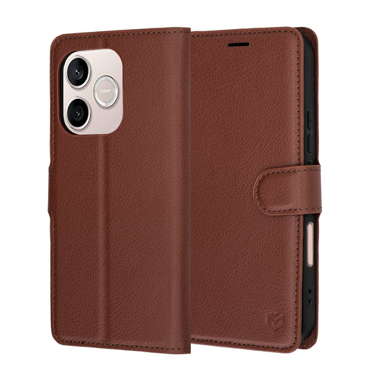 Калъф за Honor 600 Lite, Techsuit, Leather Folio, Кафяв