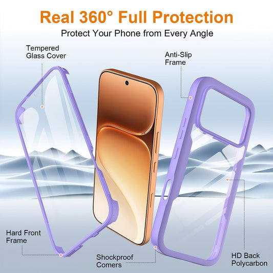 Калъф за Honor 600 Pro / 600, Techsuit, ColorVerse 360, Лилав