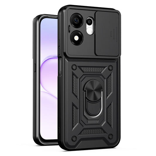 Case for Honor 600 Smart, Techsuit, CamShield, Black