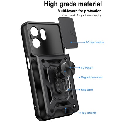 Калъф за Honor 600 Smart, Techsuit, CamShield, Черен