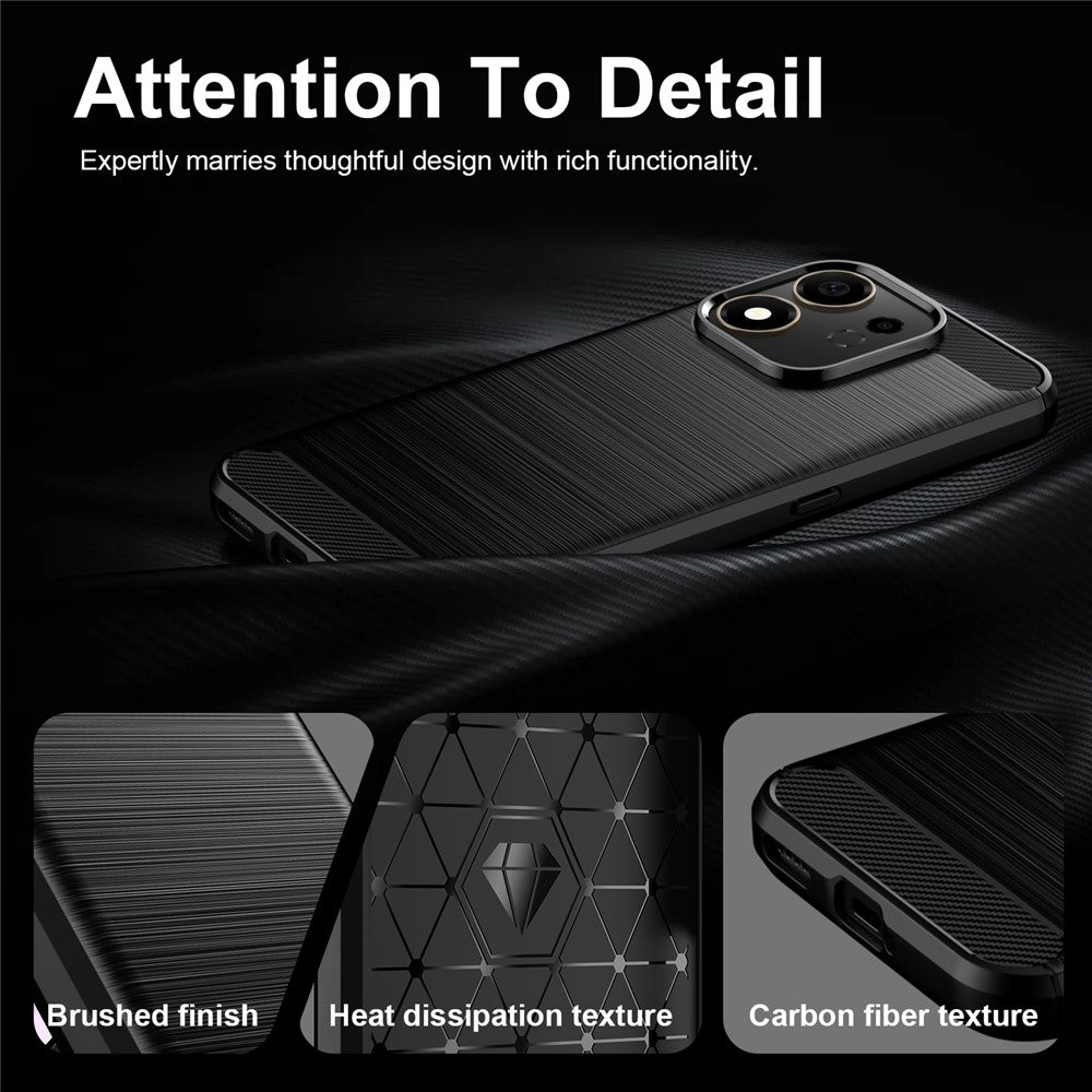 Калъф за Honor 600 Smart, Techsuit, Карбон, Черен