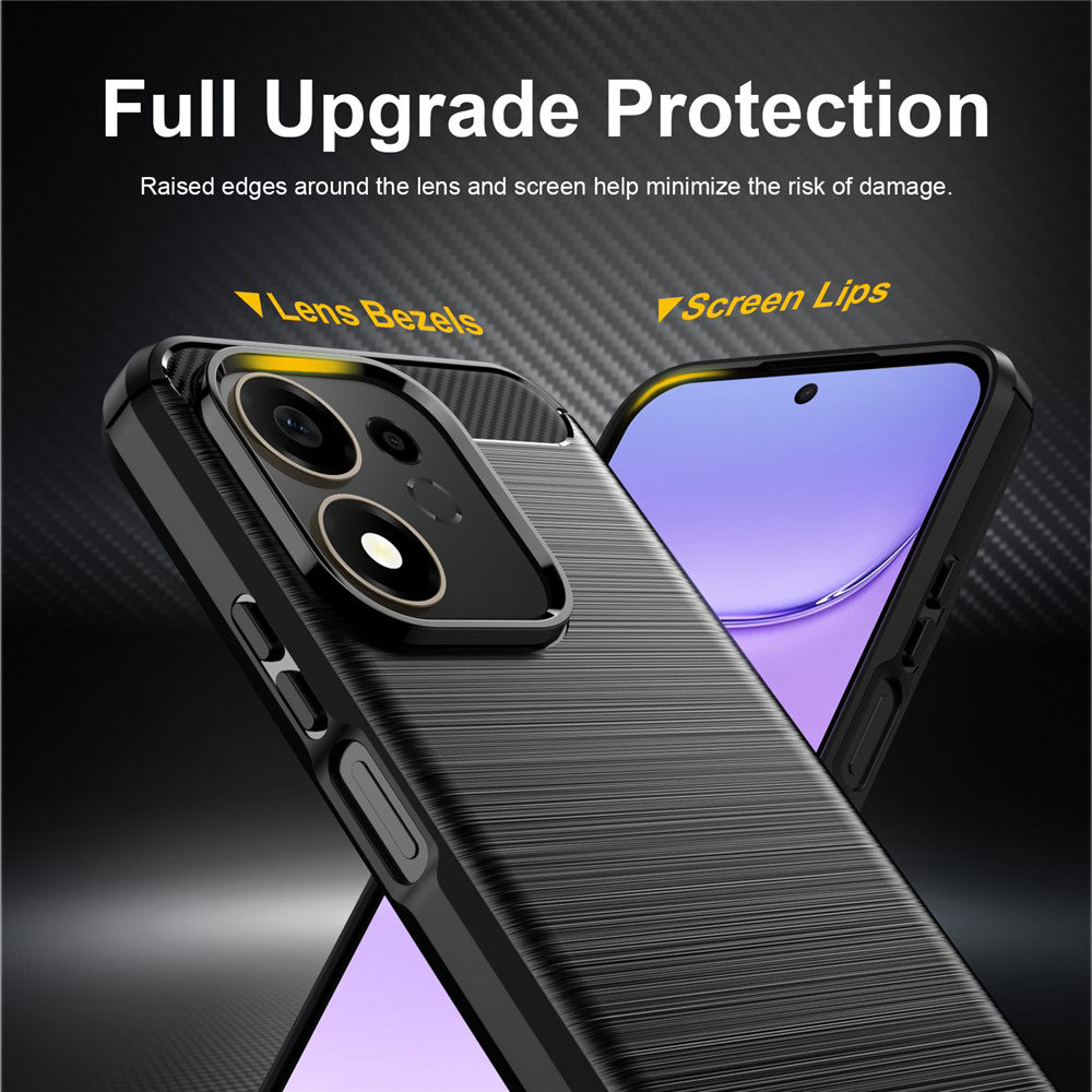 Калъф за Honor 600 Smart, Techsuit, Карбон, Черен