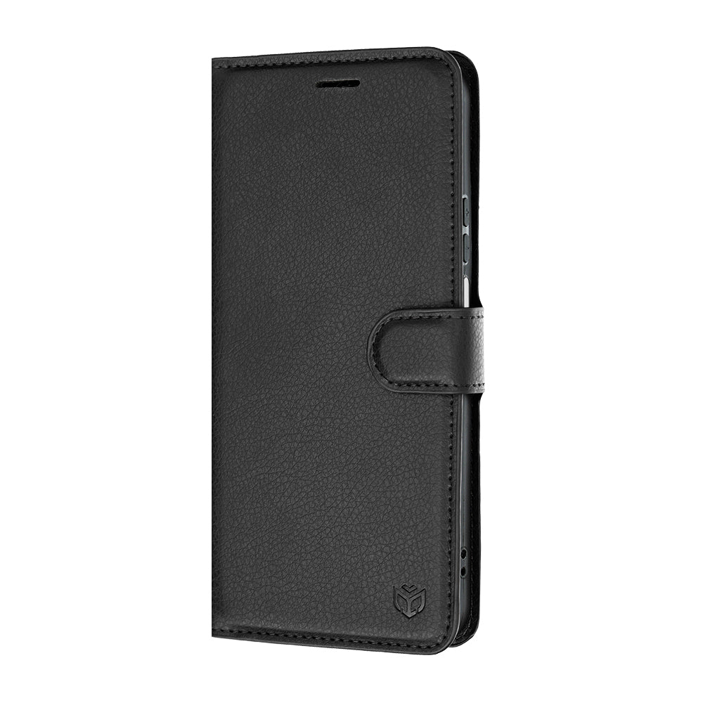 Калъф за Honor 600 Smart, Techsuit, Leather Folio, Черен
