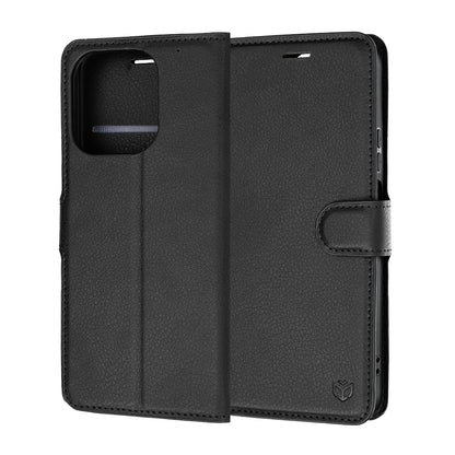 Калъф за Honor 600 Smart, Techsuit, Leather Folio, Черен