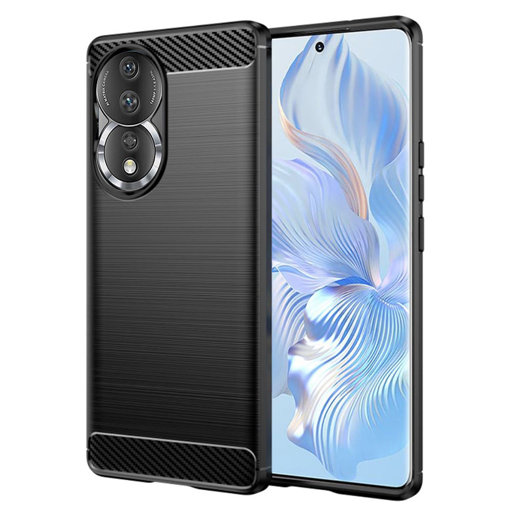 Калъф за Honor 90 / 80, Techsuit, Карбон, Черен