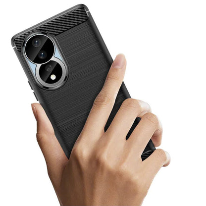 Калъф за Honor 90 / 80, Techsuit, Карбон, Черен