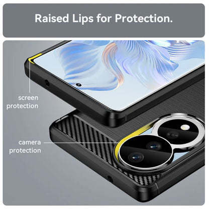 Калъф за Honor 90 / 80, Techsuit, Карбон, Черен