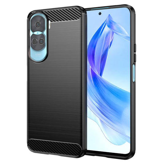 Калъф за Honor 90 Lite, Techsuit, Карбон, Черен