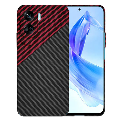 Case for Honor 90 Lite, Techsuit, Carbonite FiberShell, Black Red