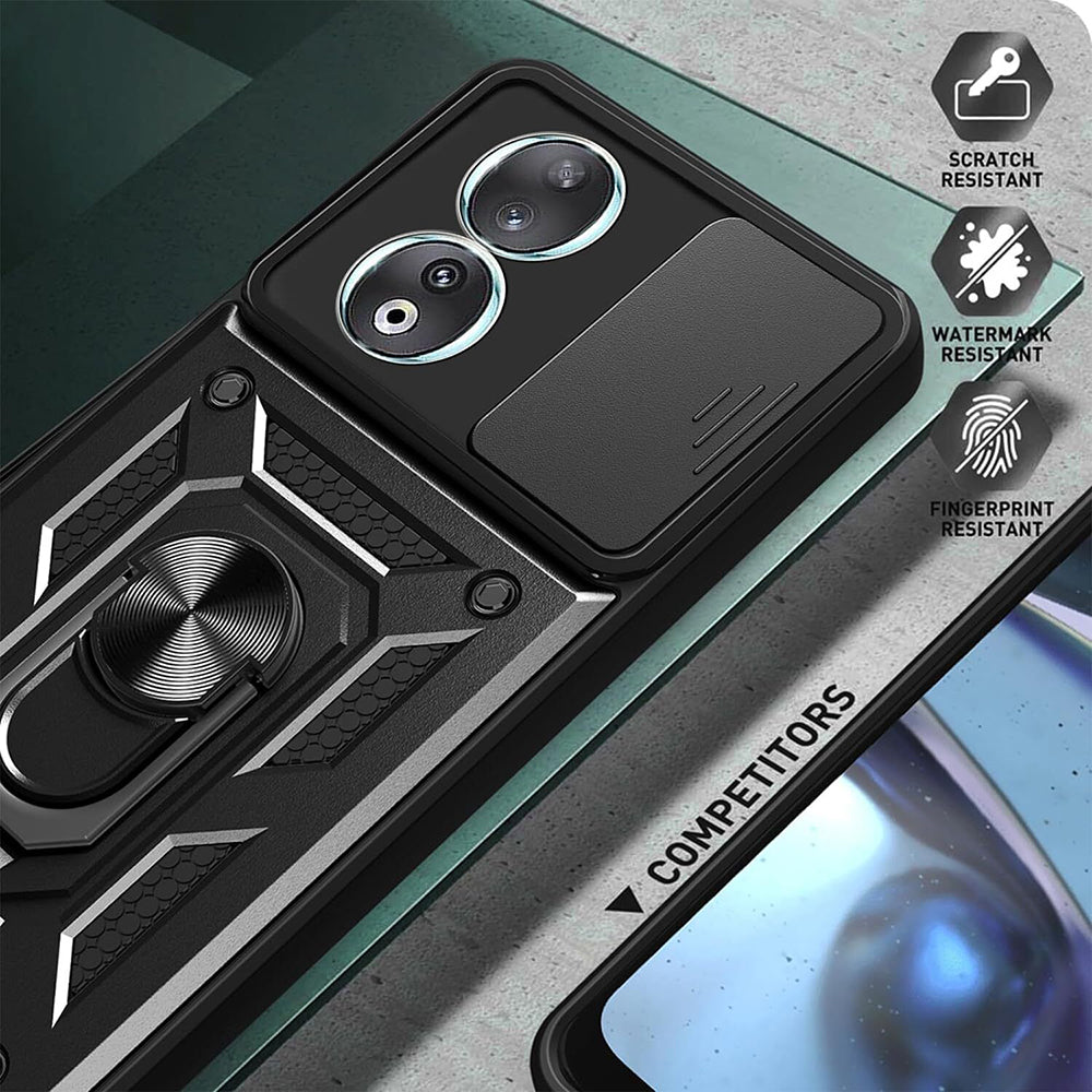 Калъф за Honor 90, Techsuit, CamShield, Черен