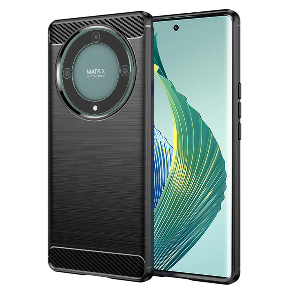 Калъф за Honor Magic5 Lite, Techsuit, Карбон, Черен